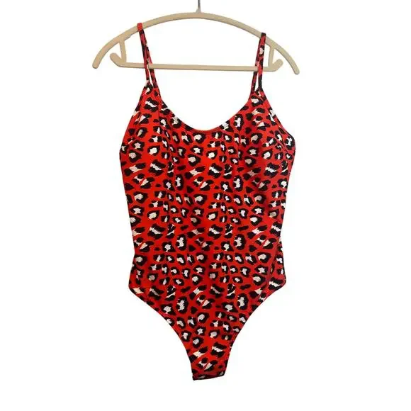 Cupshe Leopard Print V-Neck One-Piece Swimsuit - Picture 3 of 6